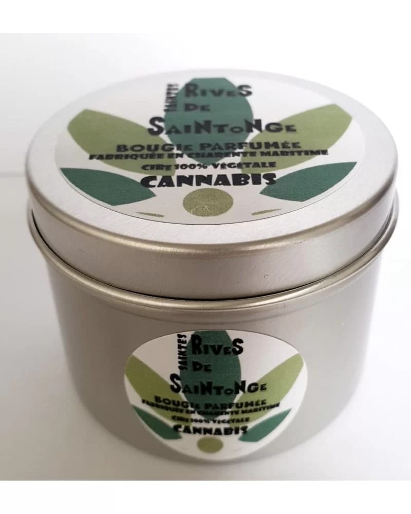 Bougie naturelle parfumée cannabis