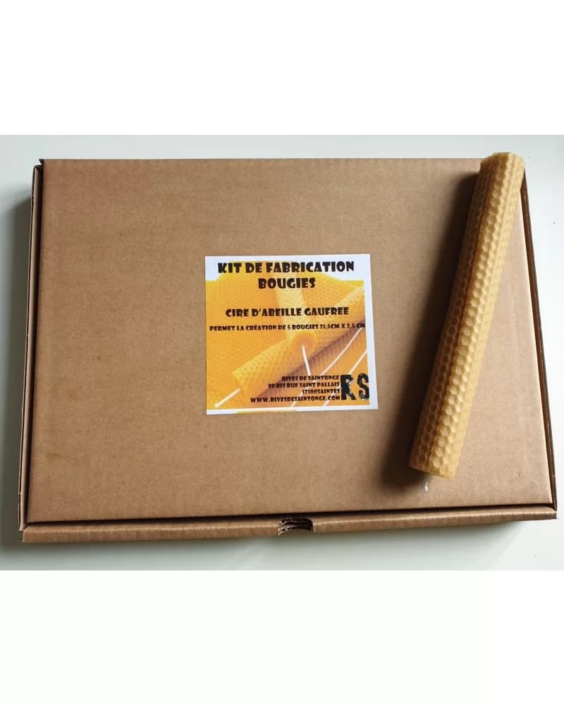 Kit fabrication bougie cire abeille gaufrée
