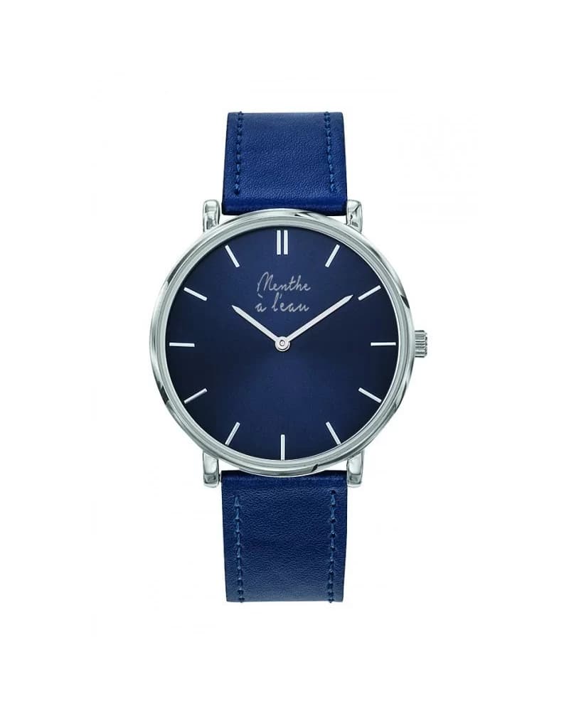 L'Indécise façon cuir bleu