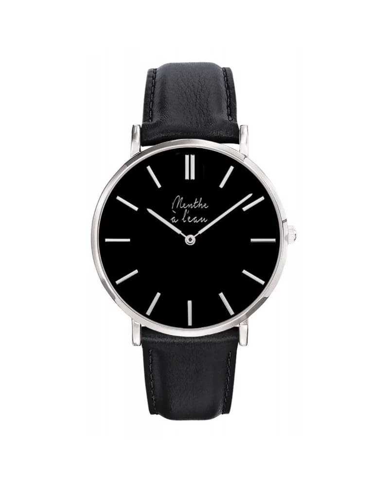 La Véritable cuir noir fond noir H chromée