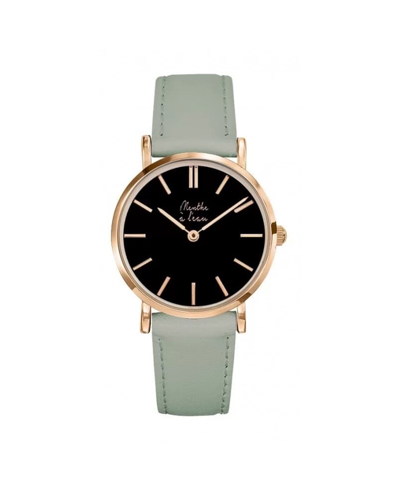 La Véritable cuir vert d'eau fond noir RG
