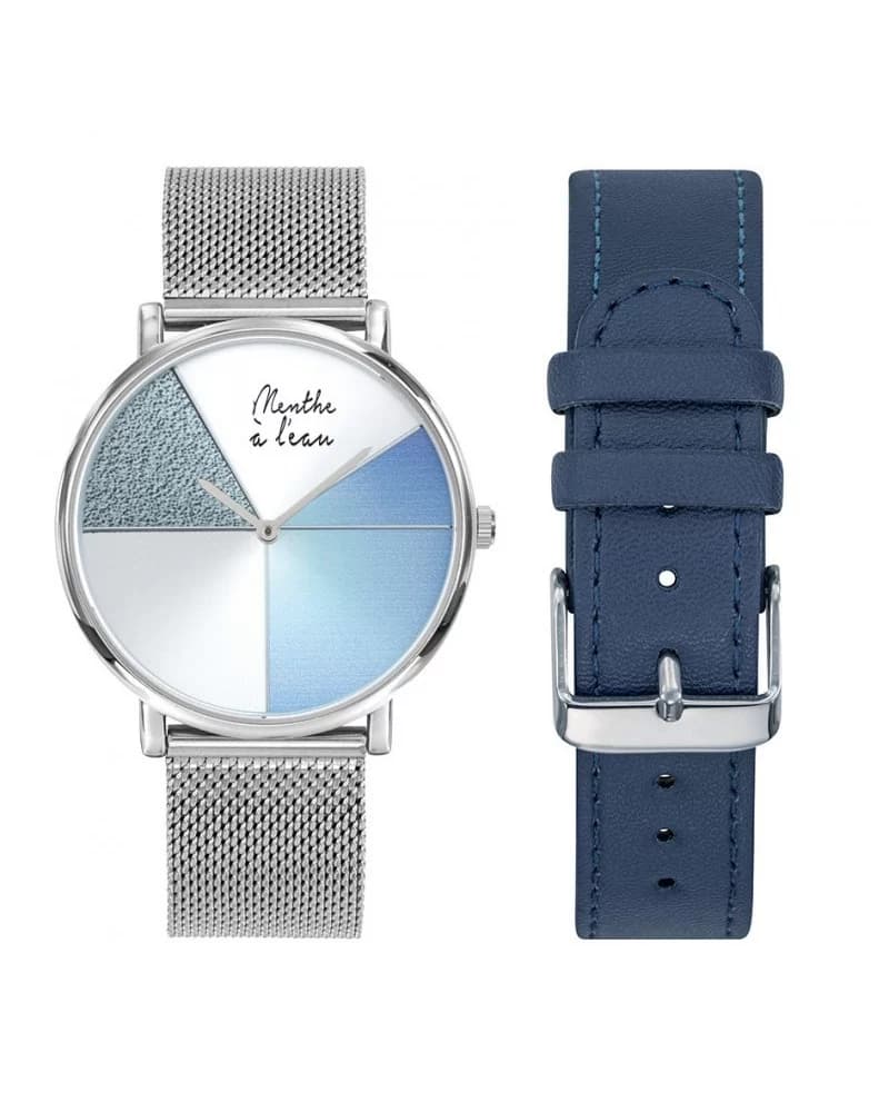 Coffret L'Indécise maille chromée design Bleu