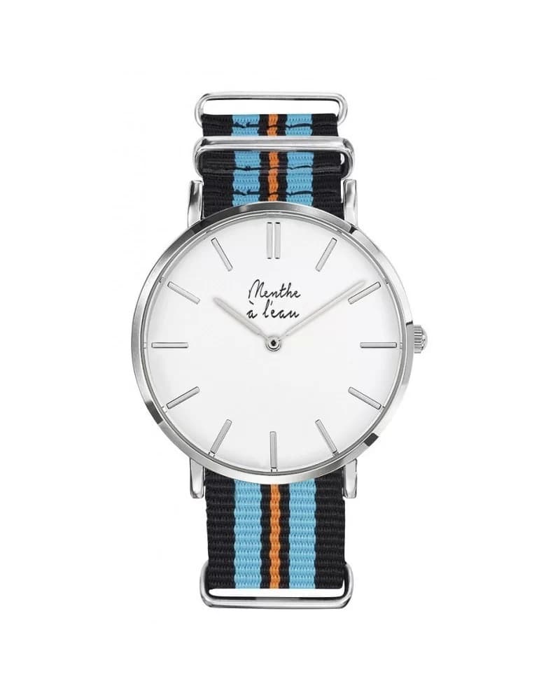 La Résistante noir/bleu/orange H chromée