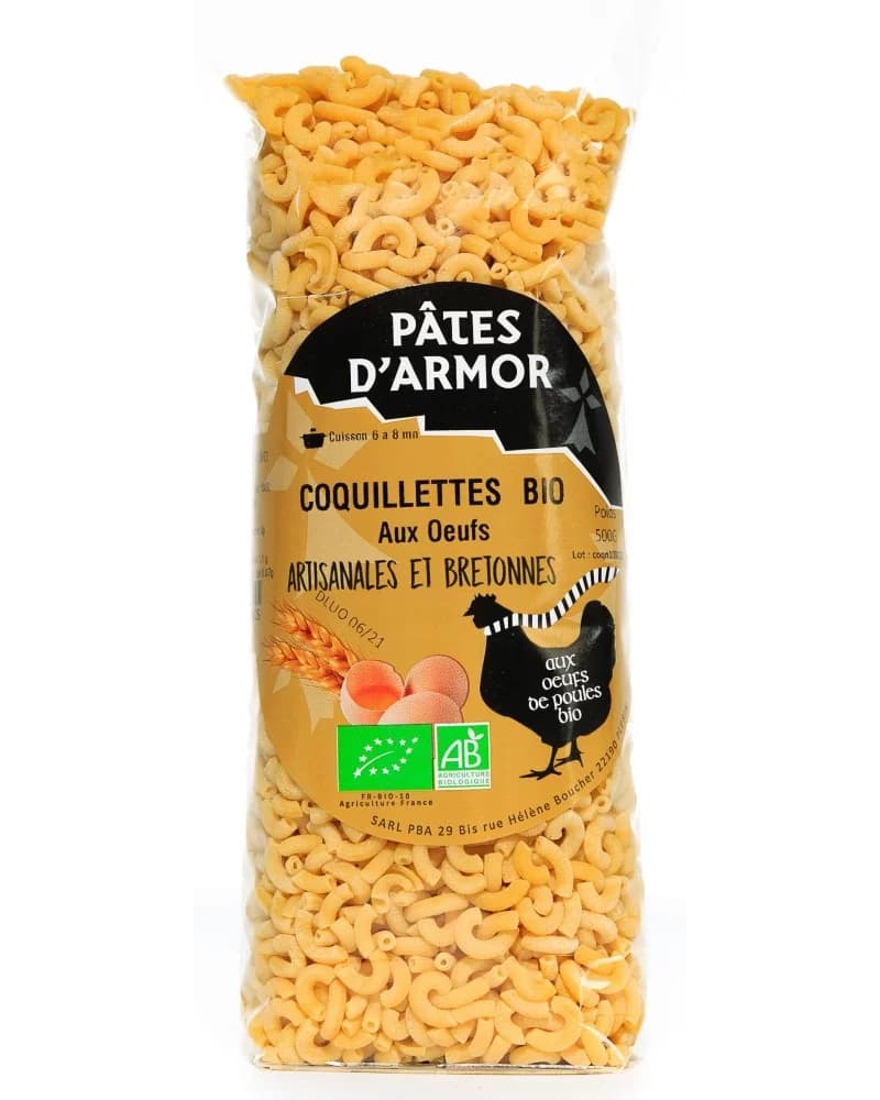 Coquillettes bio aux Oeufs 500G