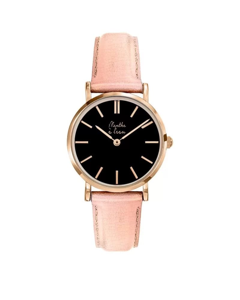 La Véritable cuir rose gold fond noir