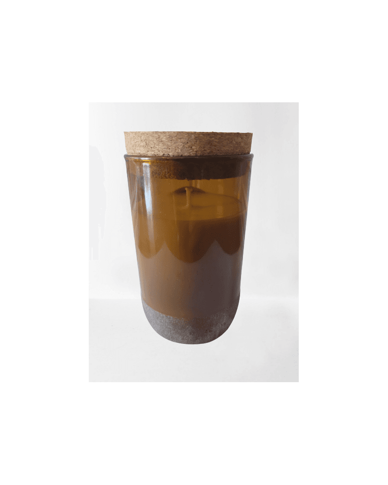 Bougie parfumée naturelle Ambre verre