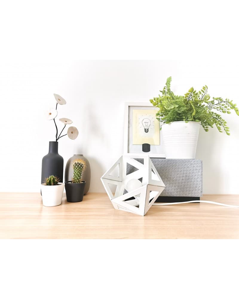 petite lampe origami blanche