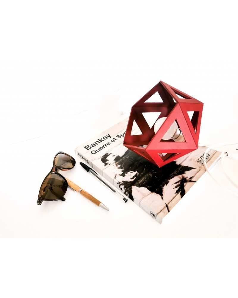 petite lampe origami bordeaux
