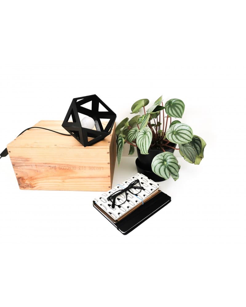 petite lampe origami noire