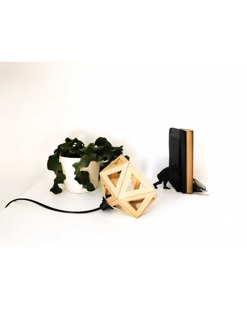 petite lampe origami dorée