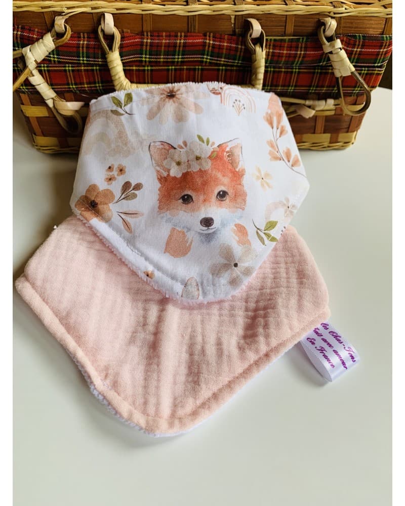 Duos de bandanas bébé motif Renarde