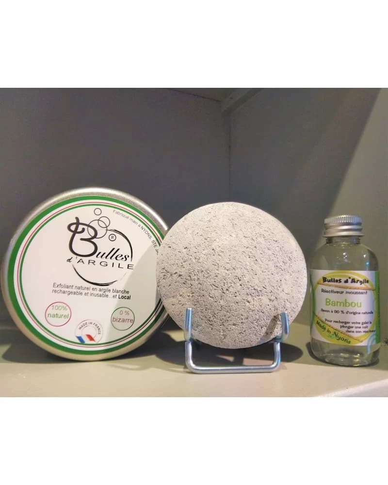 Set Bulle D'Argile Bambou Support Métal