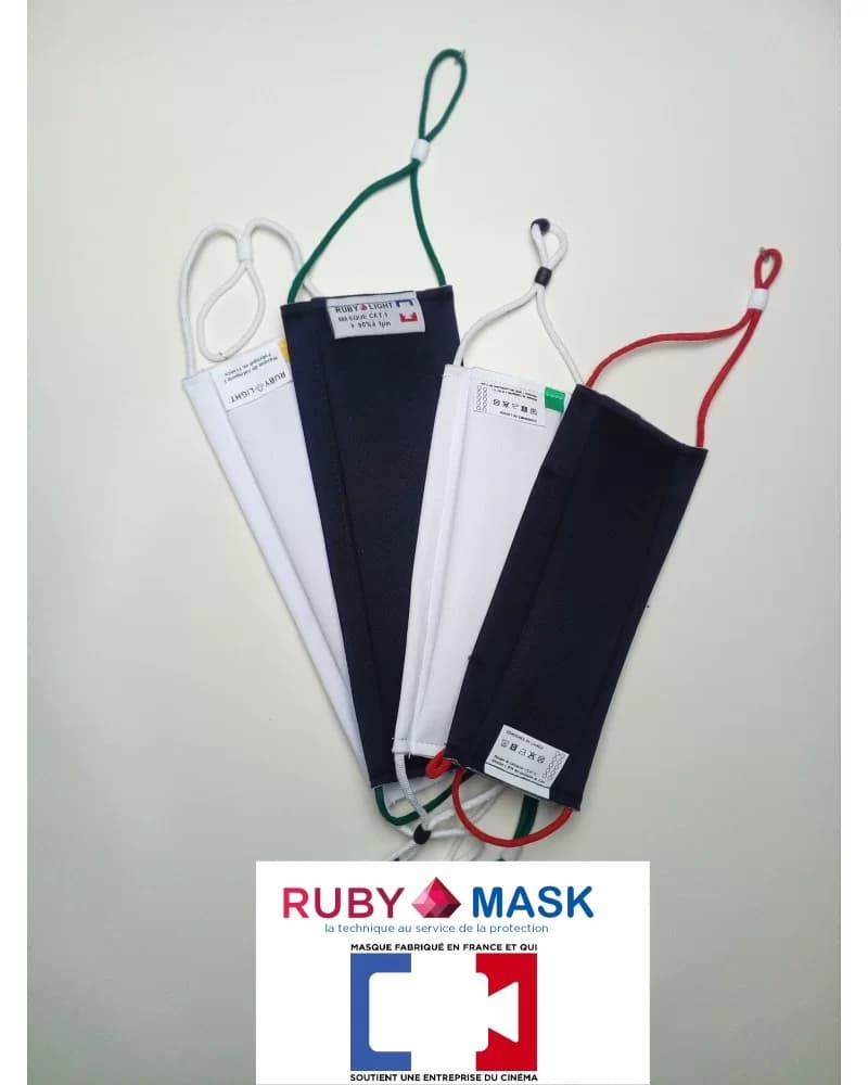 Masque Enfant Blanc Tissu