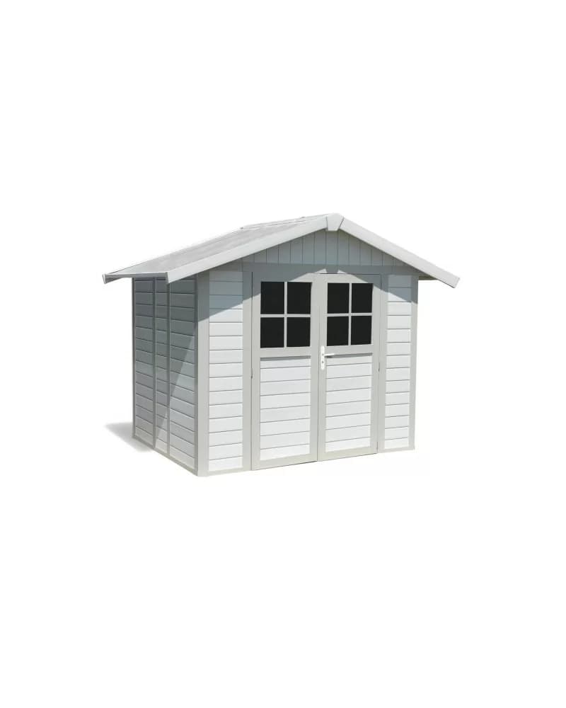 Abri De Jardin Déco 4,9 M² - Blanc Gris Vert