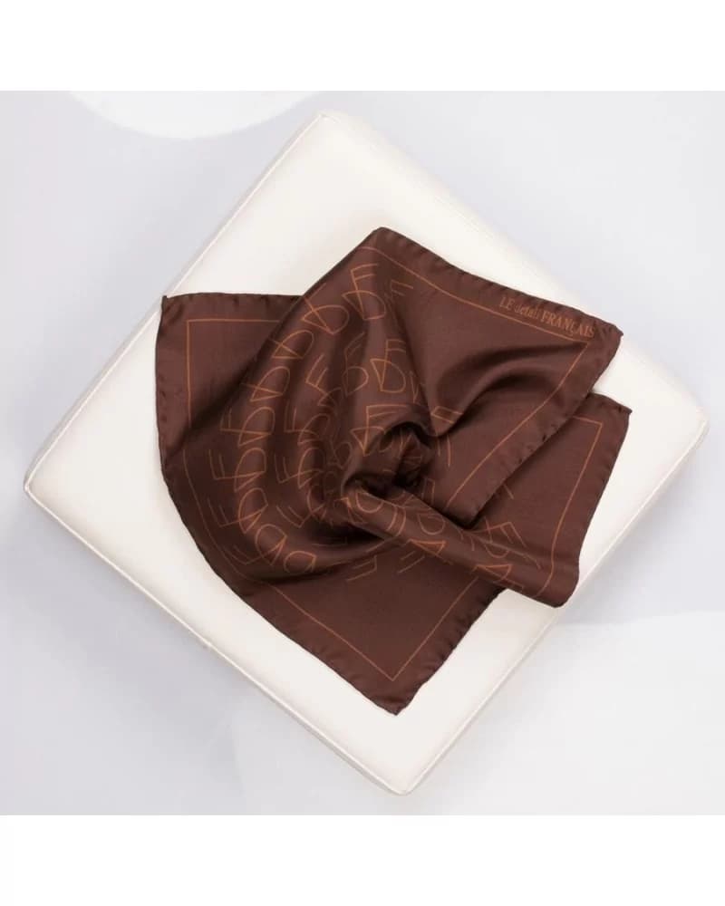 Pochette En Soie Marron "La Chocolatée"