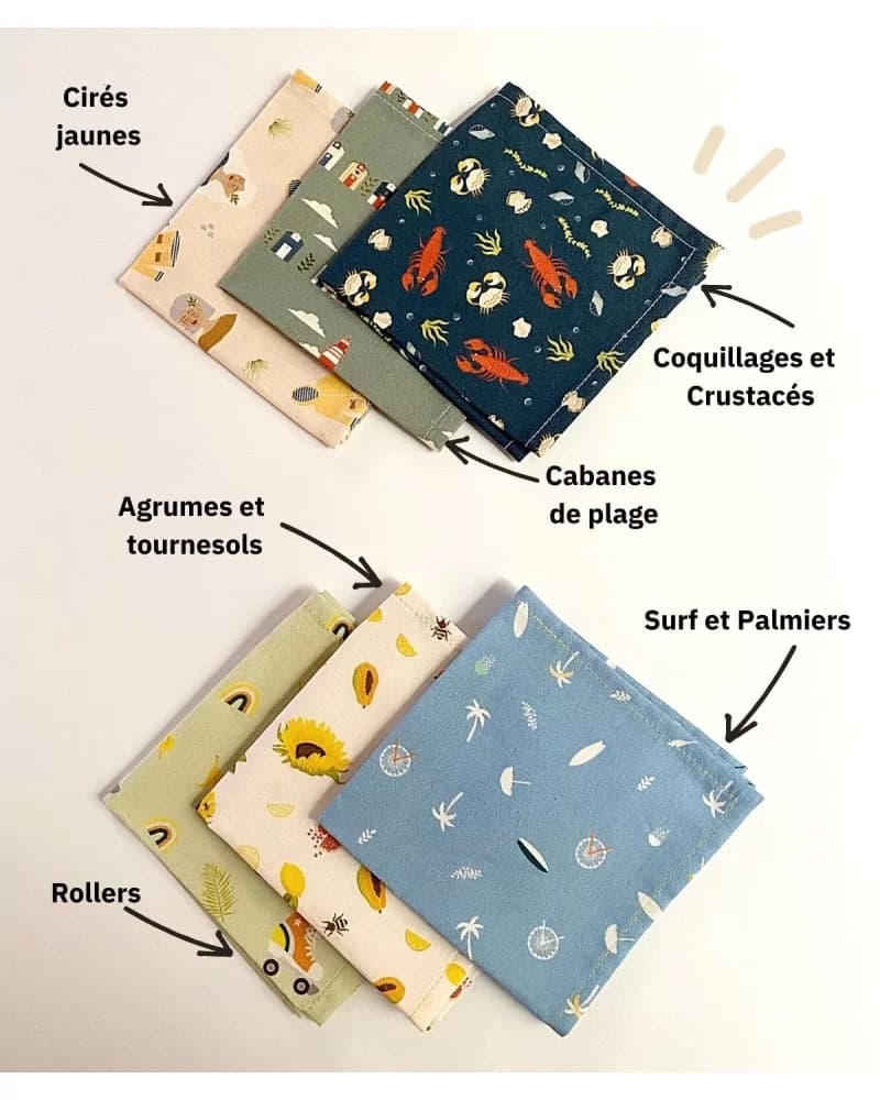 Mouchoirs En Tissu Ernest&Lulu