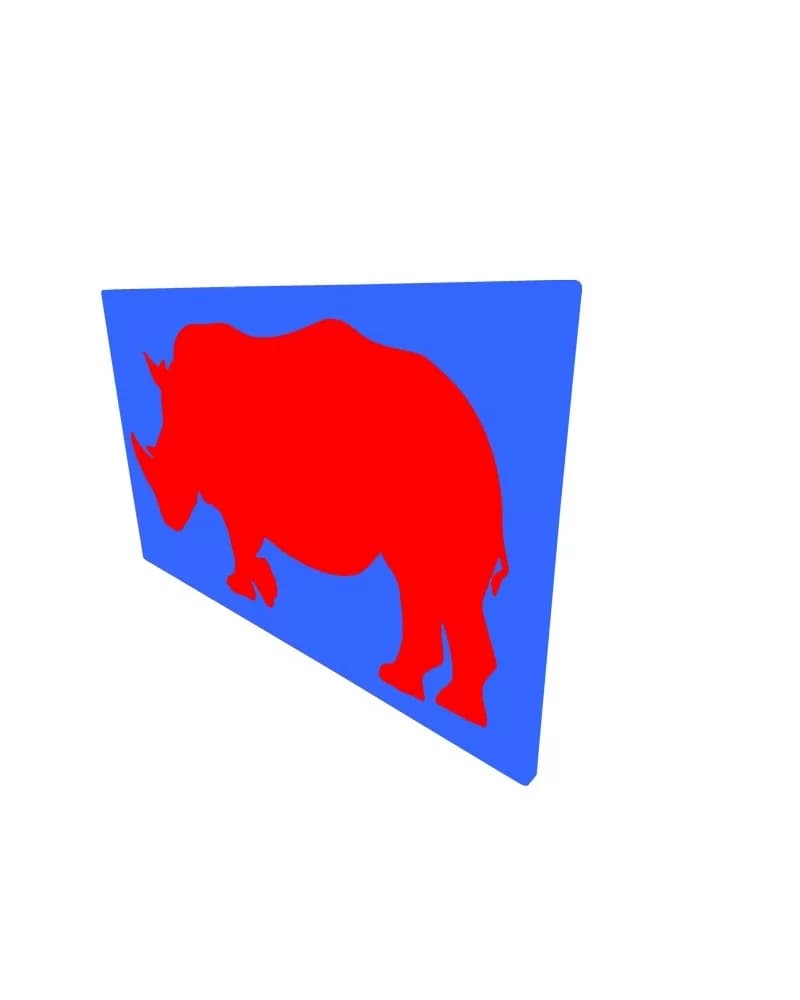 Cadre Rhinocéros L Métal