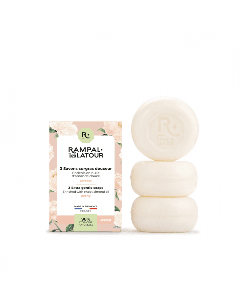 Savon rond 125g x3 Pivoine