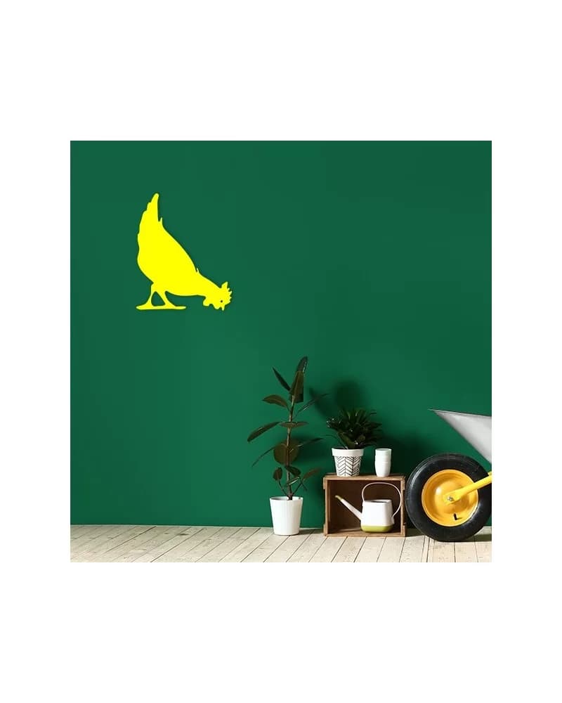 Décoration Poule XL métal (100 cm X 81 cm)